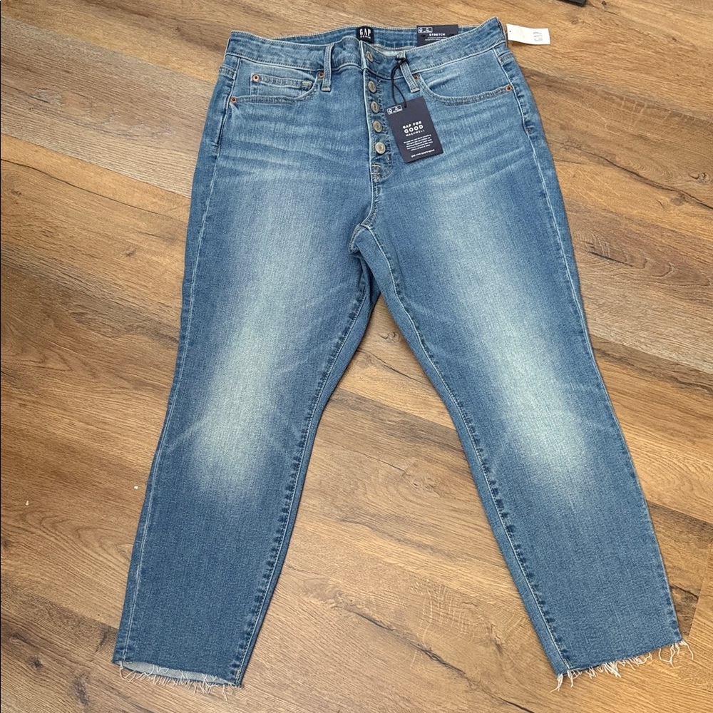 GAP High Rise Curvy True Skinny Ankle Blue Jeans for Women